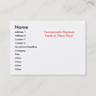 Customizable Business Cards