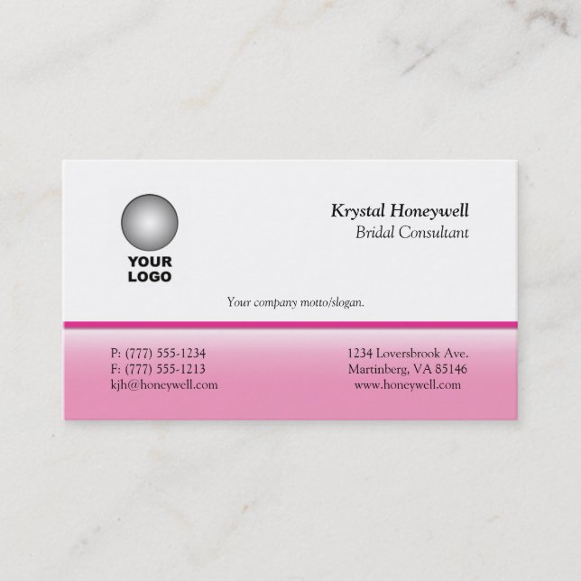 Customizable Business Cards w Logo (Front)