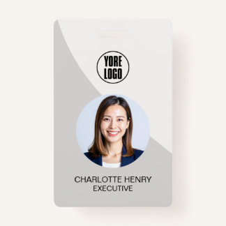 Customizable Business ID Card | Minimal Employee  Badge