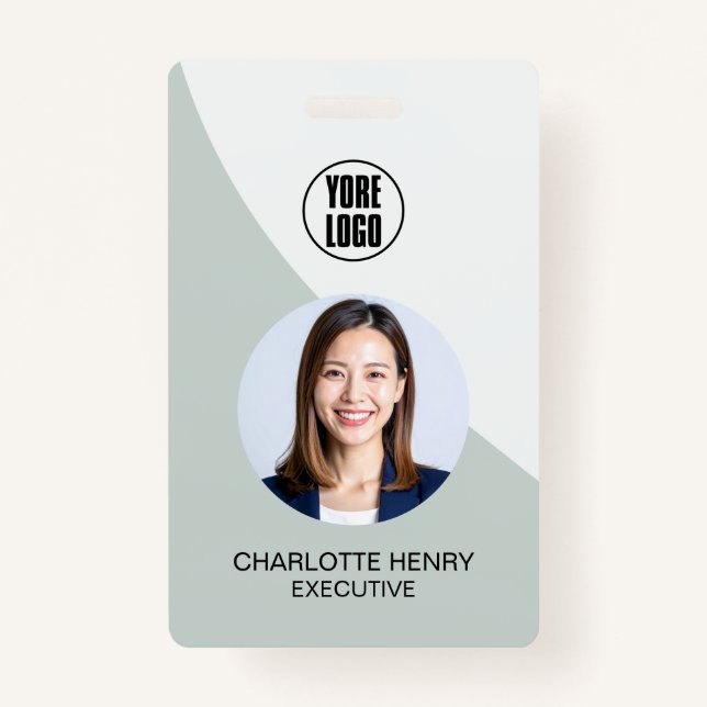 Customizable Business ID Card | Minimal Employee  Badge (Front)