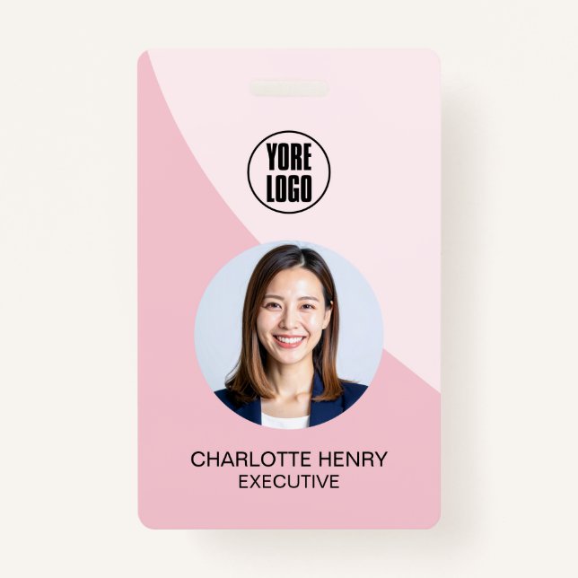 Customizable Business ID Card | Minimal Employee  Badge (Front)