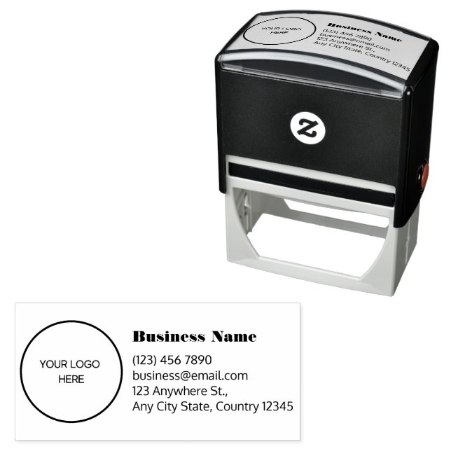 Customizable Business Information Self-inking Stam Stamp (In Situ)