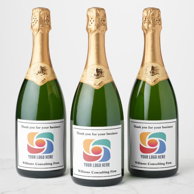 Customizable Business Logo Company Marketing Sparkling Wine Label (Bottles)