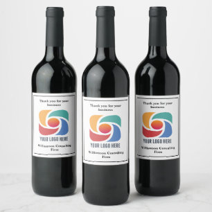 Customizable Business Logo Company Marketing Wine Label