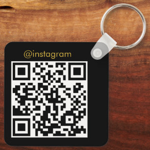 Customizable Business Logo QR Code Keychain