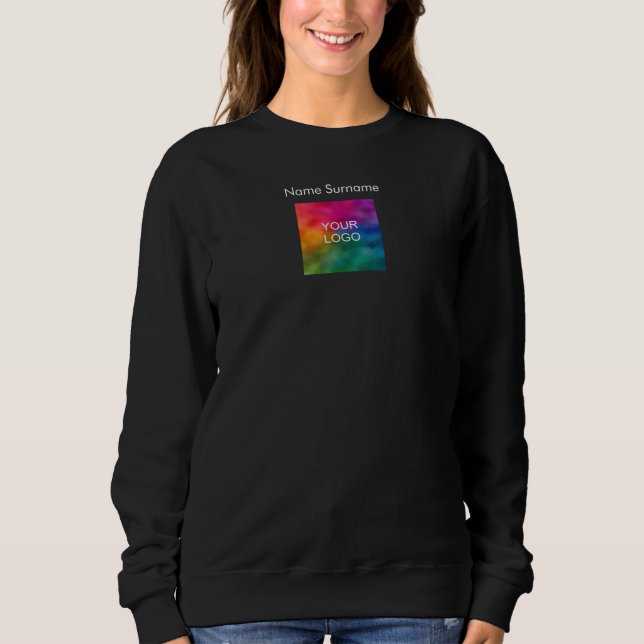 Customizable Business Logo Template Women's Basic Sweatshirt (Front)