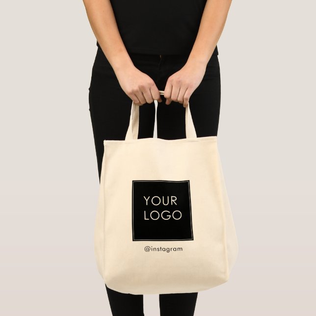 Customizable Business Logo Text  Tote Bag (Front (Product))