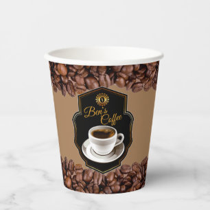 Customizable Business Name Coffee Shops  Paper Cup