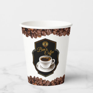 Customizable Business Name Coffee Shops Paper Cups