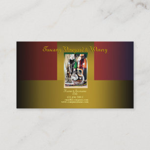Customizable business profile winery vineyard wine card
