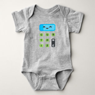 Customizable Calculator Baby for Future Geniuses Bodysuit
