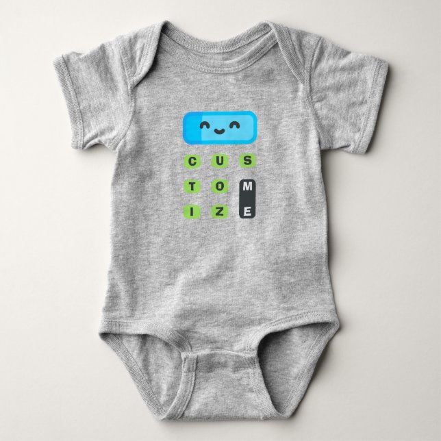 Customizable Calculator Baby for Future Geniuses Bodysuit (Front)