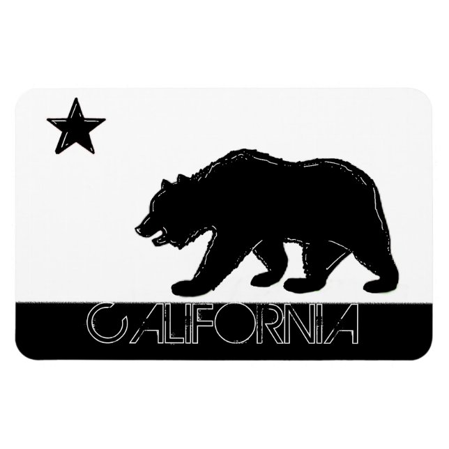 Customizable California black bear souvenir magnet (Horizontal)