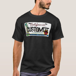 Customizable California license plate shirt