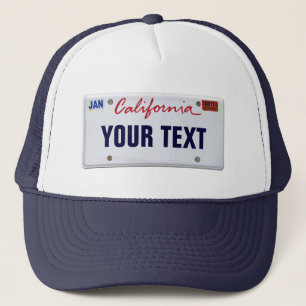 (Customizable) California License Plate Trucker Hat
