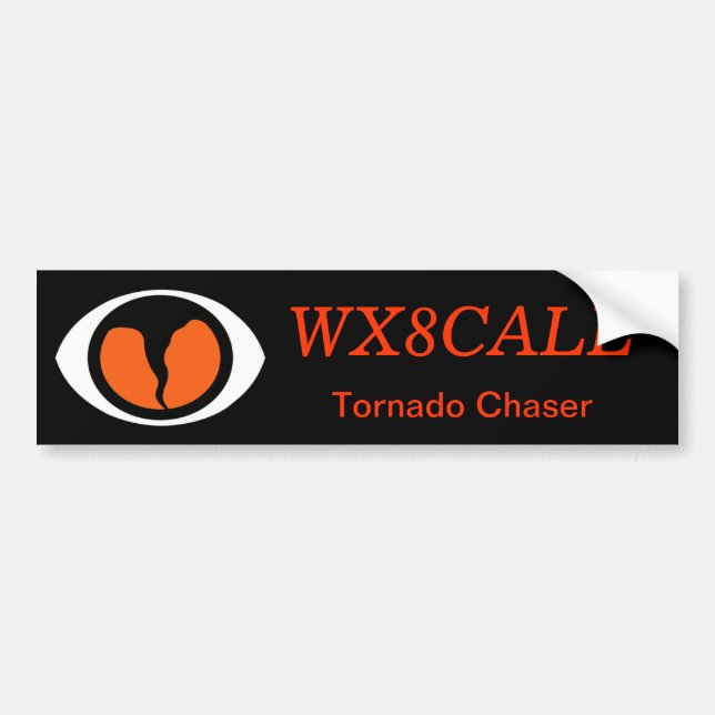 Customizable Call Sign SKYWARN Bumper Sticker (Front)