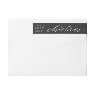 Customizable Calligraphy Christmas Envelope Label