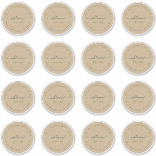 Customizable Calligraphy Kraft 6.9 cm 2.72 inch (Front)