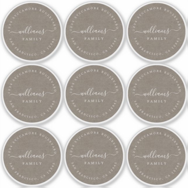 Customizable Calligraphy Kraft 6 cm 2.36 inch (Front)
