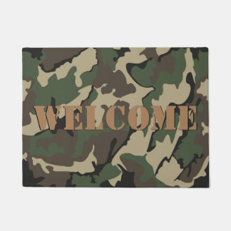 Customizable Camo WELCOME Doormat, 18" x 24" Doormat