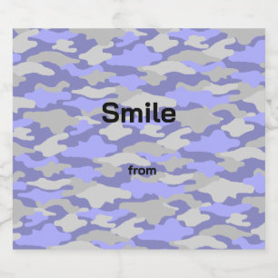 Customizable Camouflage Grey Hoodie Label