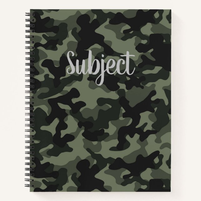 Customizable Camouflage Notebook (Front)
