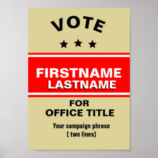 Customizable campaign Poster