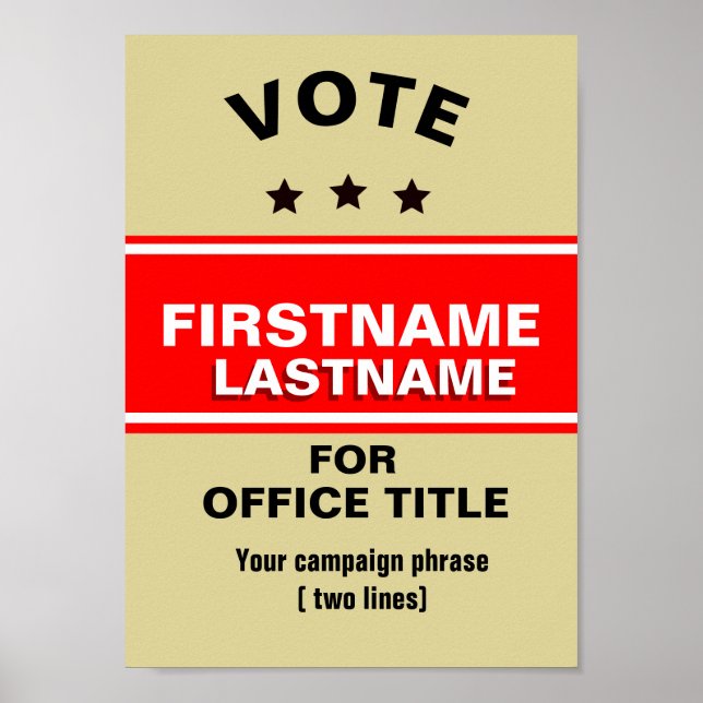 Customizable campaign Poster (Front)