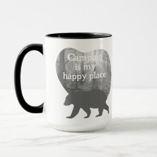 Customizable "Camping is my happy place Mug