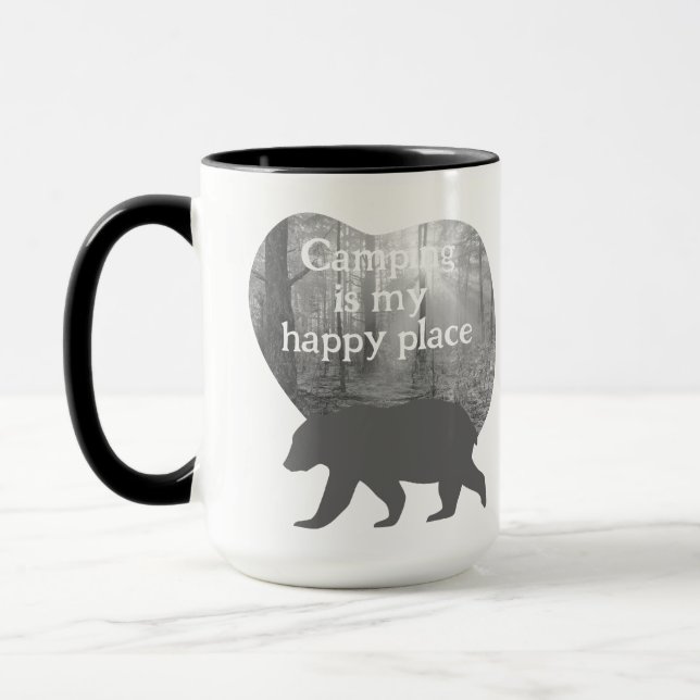 Customizable "Camping is my happy place Mug (Left)