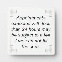 Customizable Cancelation notice/policy