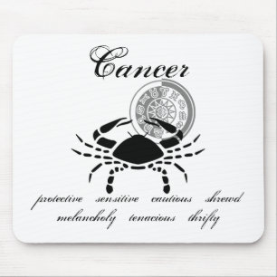 Customizable Cancer Crab traits Greek-style Zodiac Mouse Pad