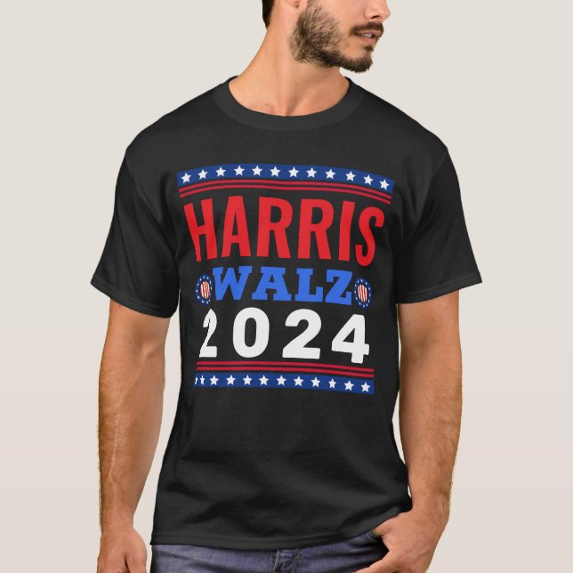 Customizable Candidate Name (e.g. Harris Walz)  T-Shirt (Front)
