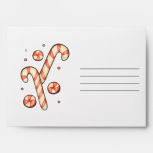 Customizable Candy Cane - Merry Christmas Envelope