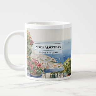 Customizable Capri Coastline Mug – Watercolor Gift