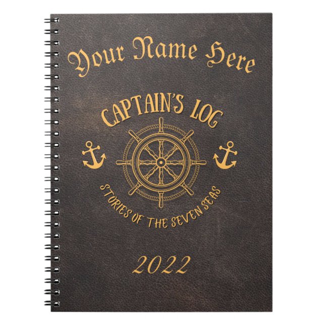 Customizable Captain’s Logbook Notebook (Front)