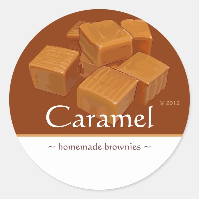 Customizable Caramel Candy Stickers (Front)