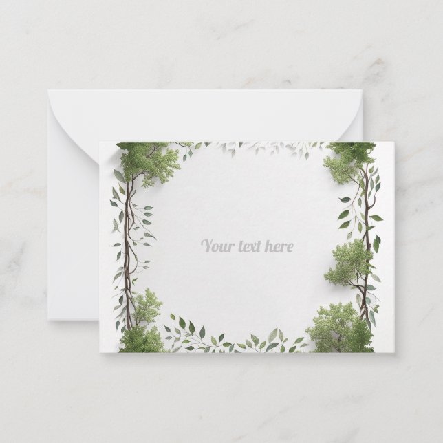 Customizable card in a plant frame  (Front)