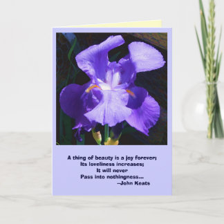 Customizable Card: Iris With Inspirational Card