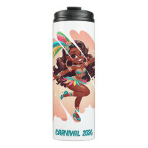 Customizable Caribbean Carnival-Themed Tumbler