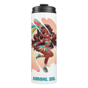 Customizable Caribbean Carnival-Themed Tumbler
