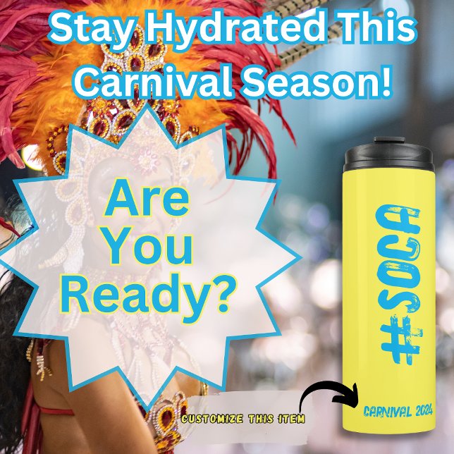 Customizable Caribbean Carnival-Themed Tumbler (Creator Uploaded)