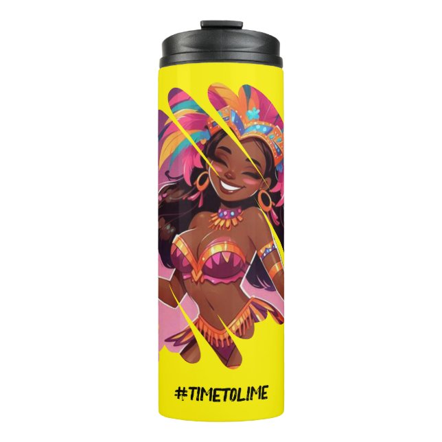 Customizable Caribbean Carnival-Themed Tumbler (Front)