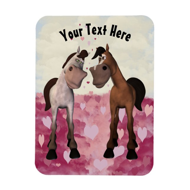 Customizable Cartoon Horses Magnet (Vertical)