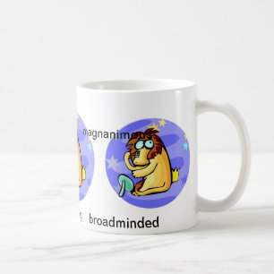 Customizable Cartoon Leo Lion traits Zodiac Coffee Mug