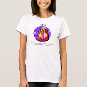 Customizable Cartoon Libra Scales traits Zodiac T-Shirt