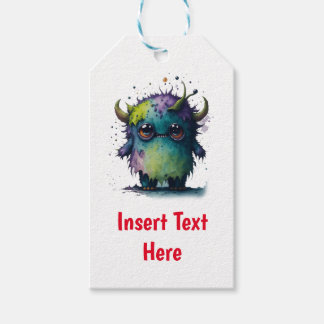Customizable Cartoon Monster Design Gift Tags
