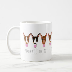 Customizable Cartoon Podenco Orito Dog Coffee Mug