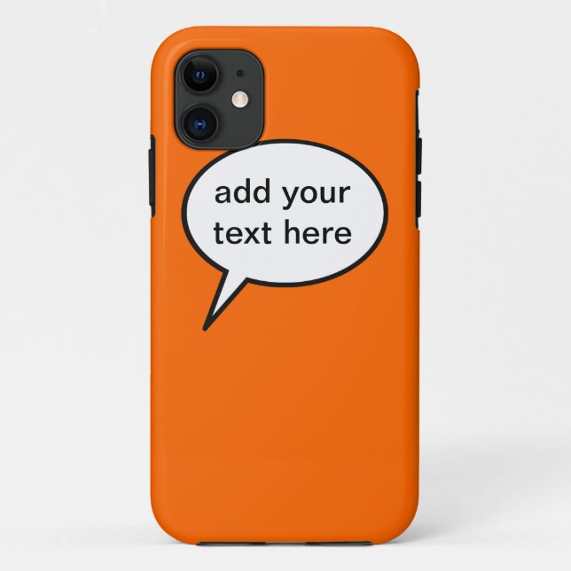 customizable cartoon speech balloon Case-Mate iPhone case (Back)