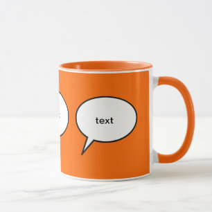 customizable cartoon speech balloon mug